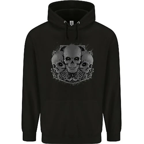 Felpa con cappuccio Gothic Skulls Biker Moto Moto Bambini Bambini