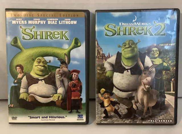 SHREK & SHREK 2 DVD’s Shrek 2-Disc Set, Special Edition ~Lot Of 2 ...
