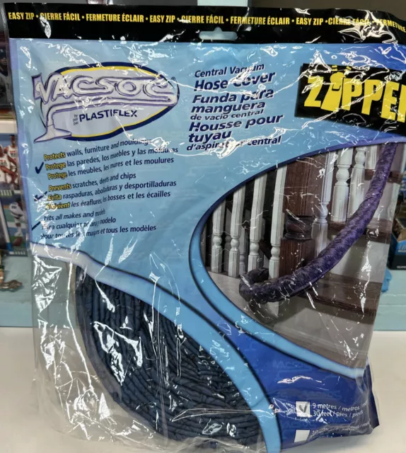 BRAND NEW SEALED - 1 X 30ft Central Vacuum Zippered Hose Sock Cover