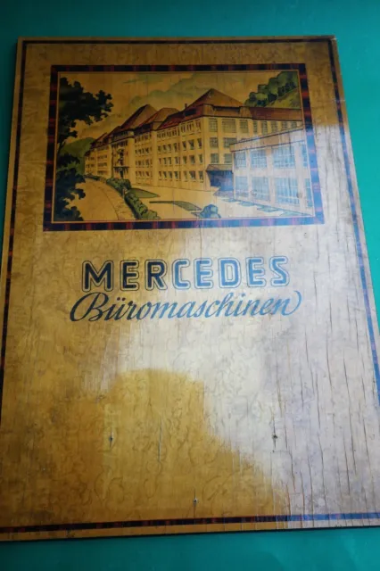 Mercedes Büromaschinen - Kalender Rückteil - Werksgebäude DDR Mehlis   -Y