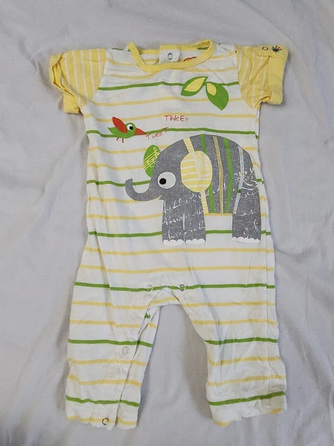 truly scrumptious Infant Boy 6 Months Yellow Elephant Outfit #B020