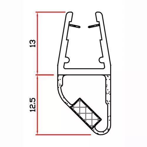 Guarnizione Di Ricambio Per Box Doccia Mt.2 Mod.412 Sns+Nsn 2 Pz