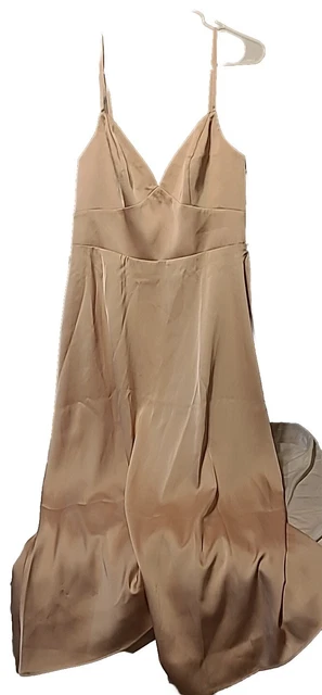 Azazie Slip Dress Shimmering Dusty Rose Sleeveless Midi Holiday Classy Y2K Mom