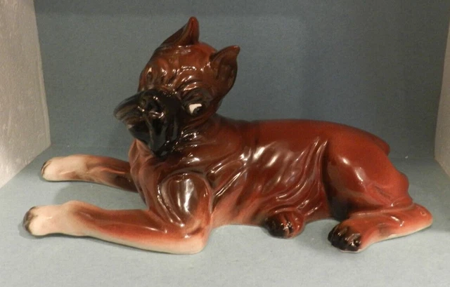 Ceramic Boxer Dog Figure