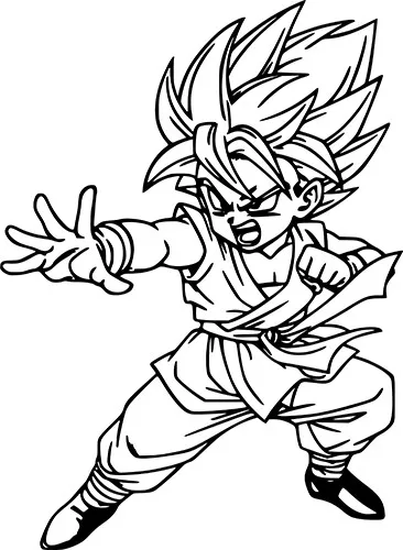 Kid Goku Sticker for Sale by sarakh95