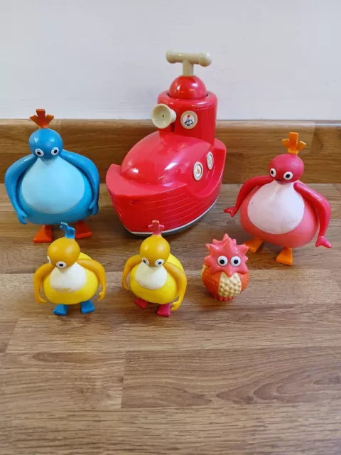 TWIRLYWOOS BIG RED boat With Sounds Small Push Along Set Of Figures 29.00 PicClick UK