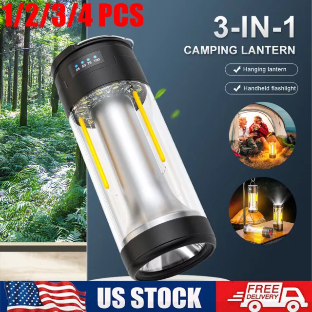 USB LED lantern rechargeable Light Camping Emergency Outdoor Hiking Lamps USA