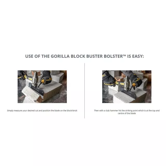 Roughneck Gorilla Block Buster Breezeblock Ziegelschneider Bolster ROU31900 3