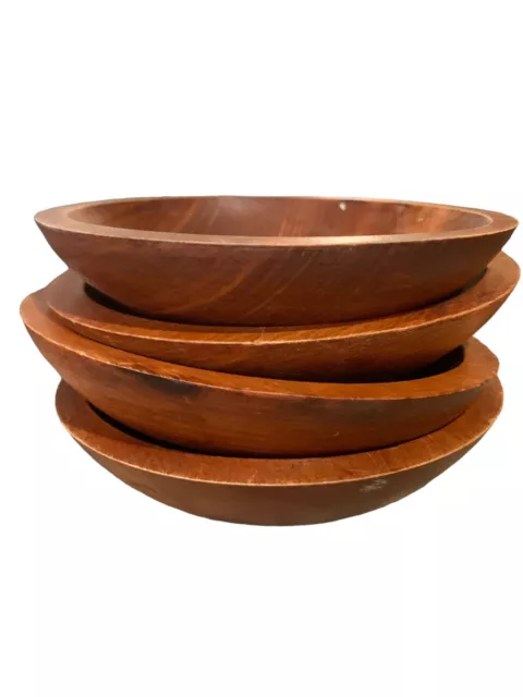 Baribo-Maid/Baribocraft set of 4 wooden bowls - vintage -snack/salad bowls