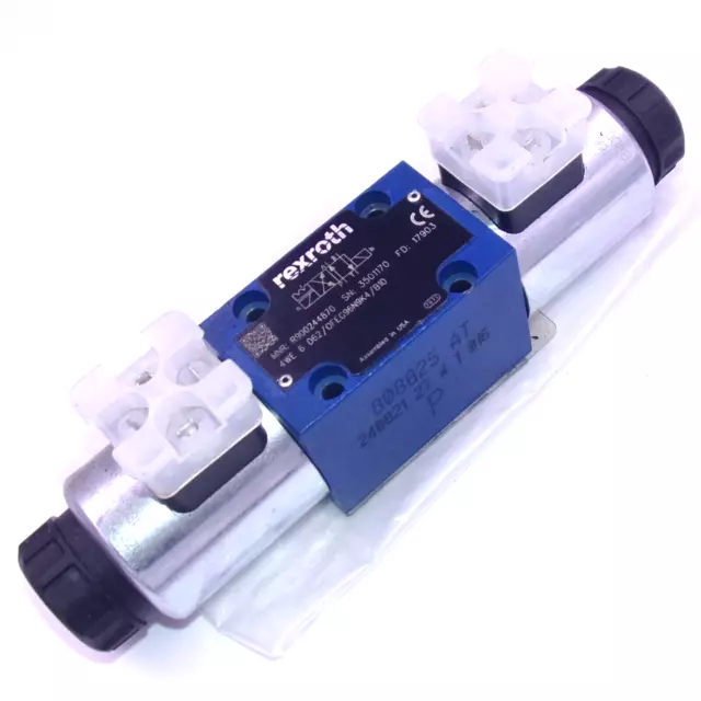 Rexroth 96VDC Double Solenoid Control Valve R900244870 (4WE6D62/OFEG96N9K4/B10)