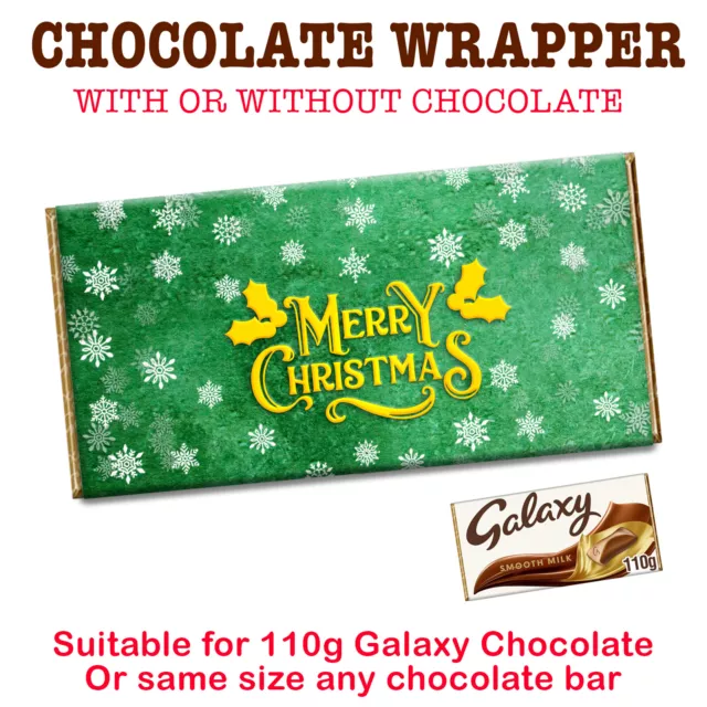 Merry Christmas Xmas Santa Chocolate Bar Wrapper Novelty Gift For Dad Mom Son