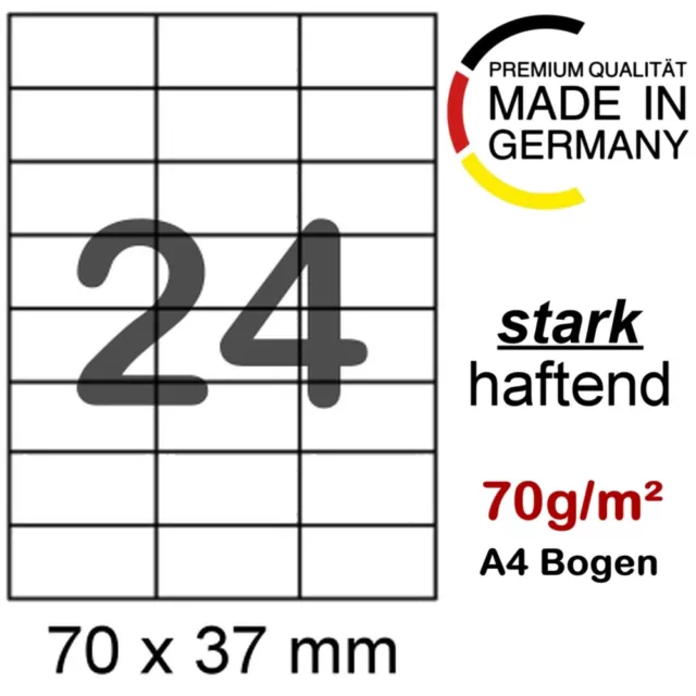 2400 Etiketten 70x37 mm Adressetiketten A4 Format wie Avery Zweckform 3474 4464