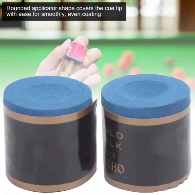 2Pcs Pool Chalk Durable For Increased Friction For Pool Players Dark DTS UK