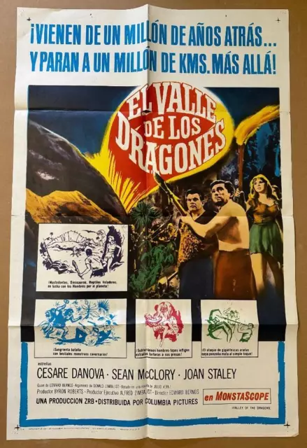 Cesare Danova VALLEY OF THE DRAGONS 1961 27x41 Org Movie Poster 2982