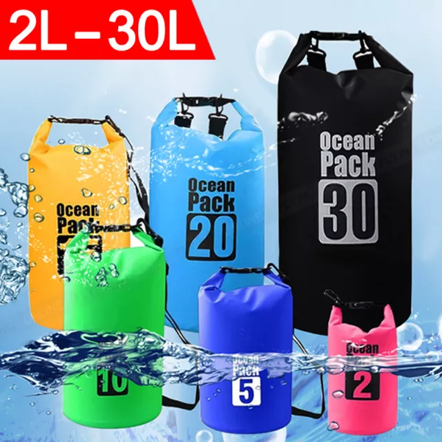 2L/5L/10L/15L/20L/30L Waterproof Dry Bag Storage Pack Outdoor Sport Beach Diving