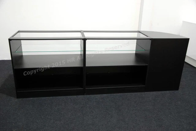 SHOP COUNTER BLACK Vape Retail Product Display Unit Storage Cabinet Black  Kiosk £650.00