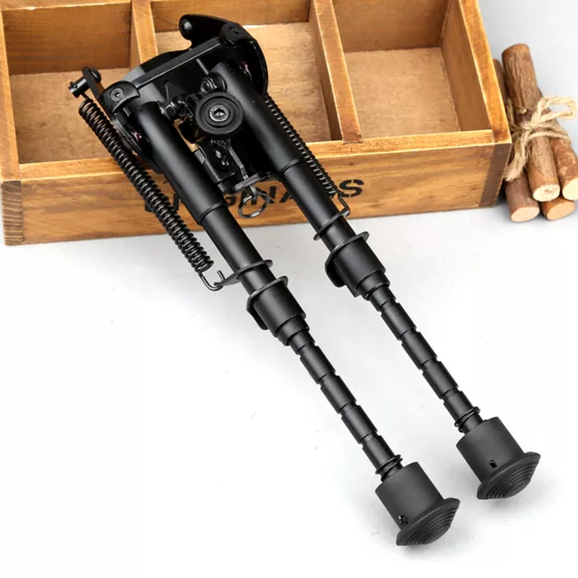Adjustable Legs 6" to 9" Hunting Rifle Gun Sniper Bipod Sling Swivel Mount Tool