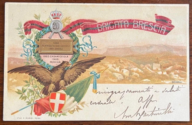 Carte Postale Photo REGIO ESERCITO - MITRAGLIERI FIAT BRESCIA - VIAGGIATA 1917