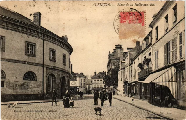 CPA Alencon - Place de la Halle-aux-Bles (259011)