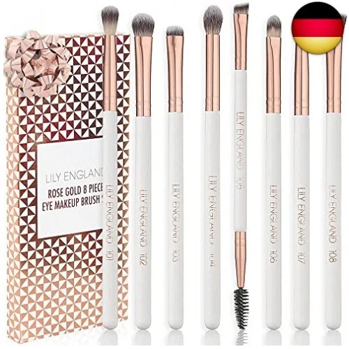 Augen Make Up Pinsel Set | 8-teiliges Pinselset mit Lidschattenpinsel,