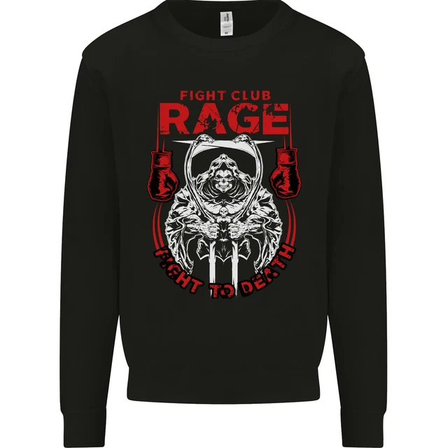 Fight Rage MMA Mixed Martial Arts Muay Thai Kids Sweatshirt Jumper