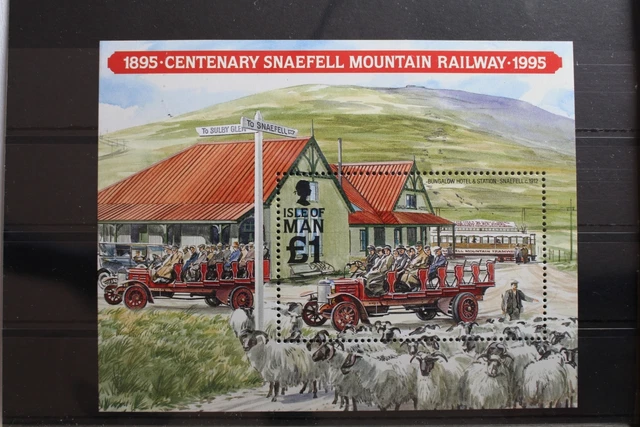 GB Isle of Man Block 22 mit 641 postfrisch Eisenbahn #RZ491