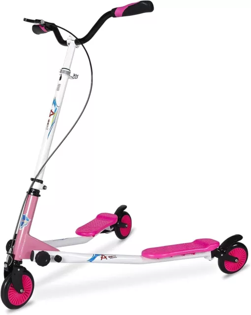 AOODIL Swing Scooter Adjustable 3 Wheels Foldable Wiggle Scooter.