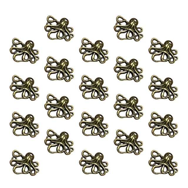 20 Stück Alloy Octopus Anhänger Charms DIY Schmuck Herstellung Zubehör für