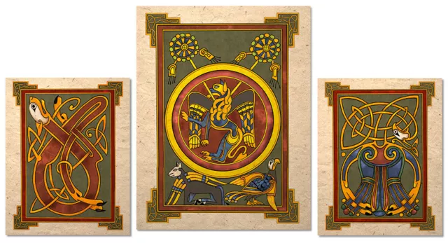 Book of Kells Celtic Art Prints Wall Decor