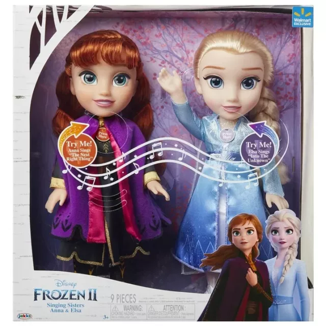 Disney Princess Anna and Elsa 14 Inch Singing Sisters Feature Fashion Doll 2 PK