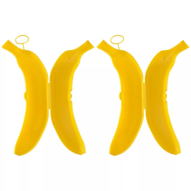 2Pcs Banana Protector Case Snack Lunch Box Fruit Storage Holder Outdoor Travel