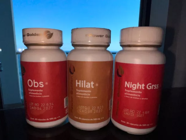 Power Golden Obs, Hilat, and Night Grss Weight Loss Supplement Bundle