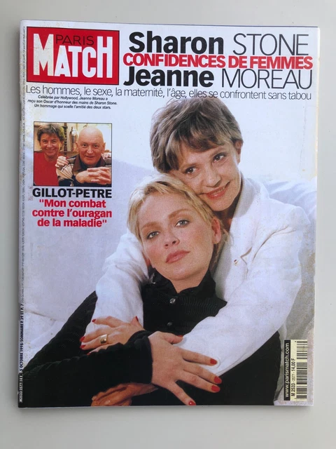 Match Sheron PARIS MATCH N° 2577 - Sharon Stone avec Jeanne Moreau (15 octobre 1998 ...