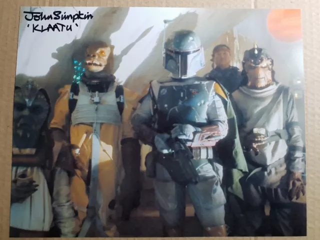 John Simpkin hand-signed 10x8 Star Wars Return of the Jedi photo as Klaatu