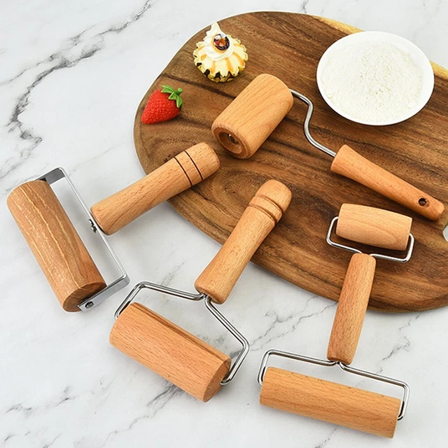 Srotolare aghi strumento liscio legno 1 pezzi biscotti pasta fondente cucina pasta