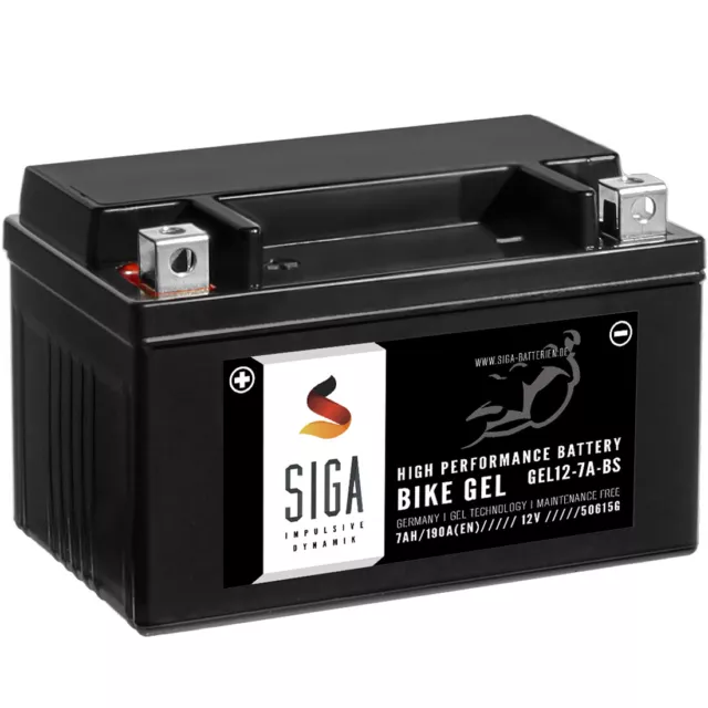 SIGA BIKE GEL YTX7A-BS Motorrad Batterie  7Ah 12V 130A/EN Gel 12-7A-BS, YTX7A-4