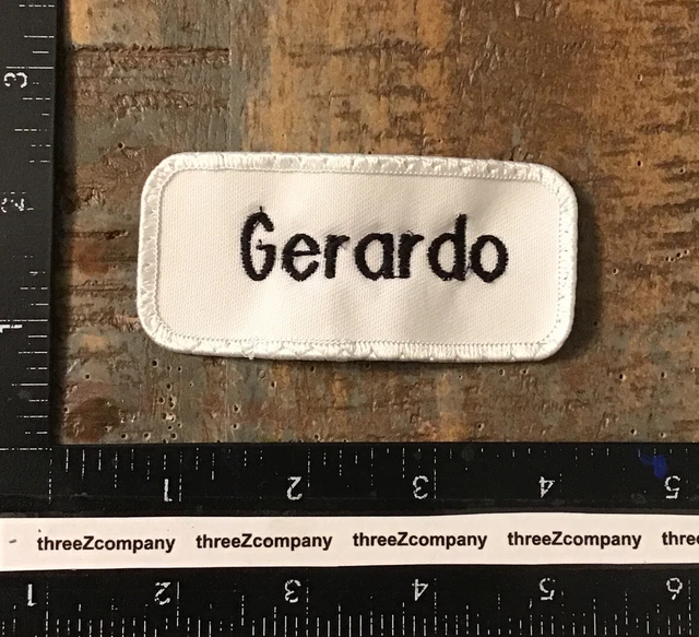 VINTAGE GERARDO NAME Tag Company Work Uniform Patch Badge White £3.11