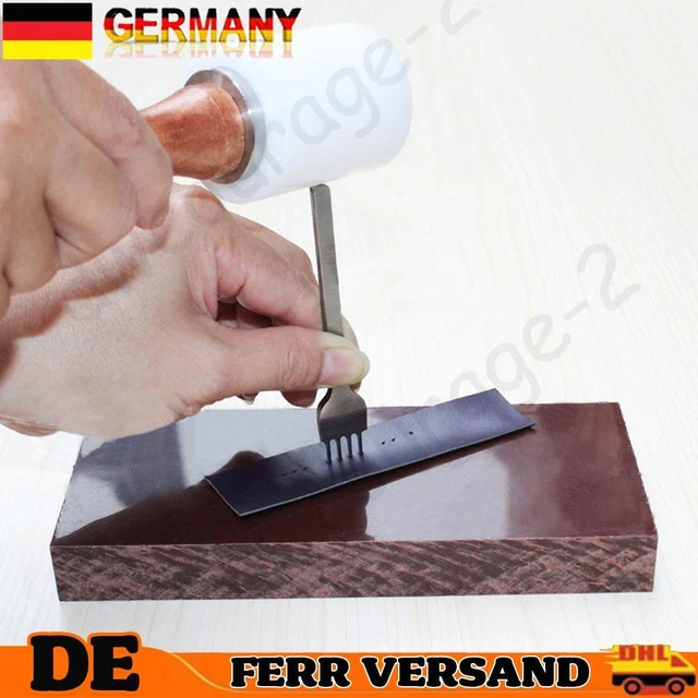 3/4/5 / 6mm Leder Handwerk Werkzeuge Loch Stanzen Stitching Stanzwerkzeug 1 + 2