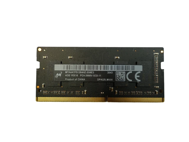 Micron 4GB DDR4 2666 SO-DIMM RAM – PC4-21300 260-Pin Laptop Memory MTA4ATF51264HZ-2G6E3