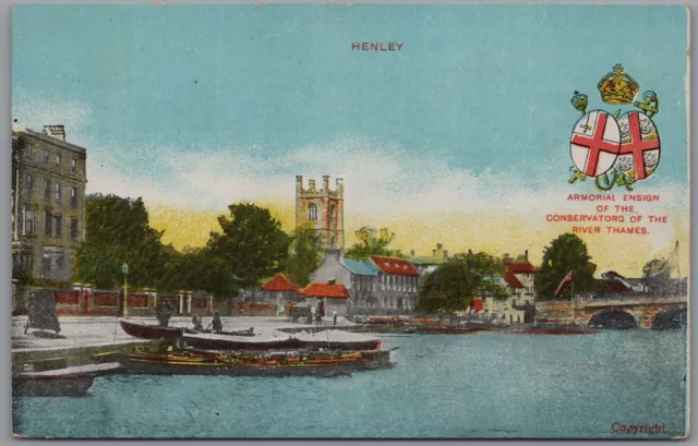Henley-on-Thames Oxfordshire England Vintage Postcard