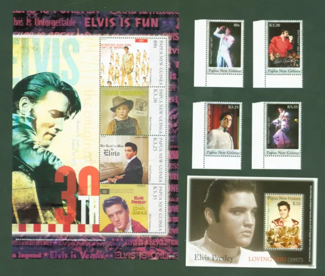 Papua Neuguinea 2006 - Elvis Presley - Nr. 1208-11 + Block 41 + Block 42 ** MNH