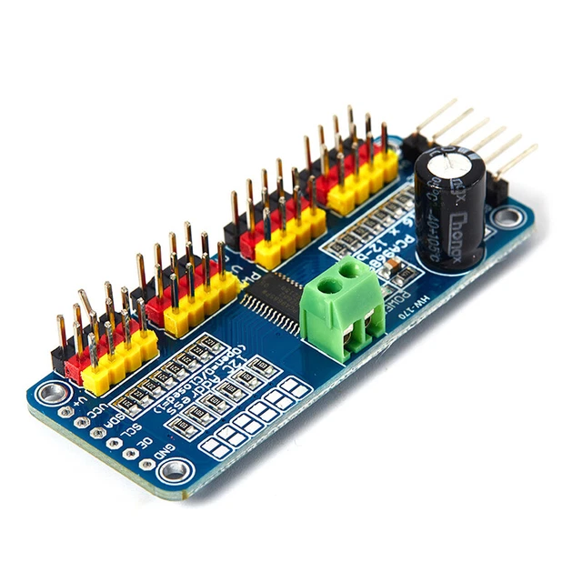 Carte Pilote Servo PCA9685 - 16 Canaux, Communication I2C, 12 Bits, Pour Robotique Et Automatisation
