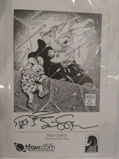 Usagi Yojimbo Sketch With Autograph. Authentic Signed Stan Sakai SDCC Creator.