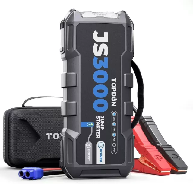 TOPDON JumpSurge3000 JS3000 3000A USB Car Jump Starter Booster Pack Power Bank