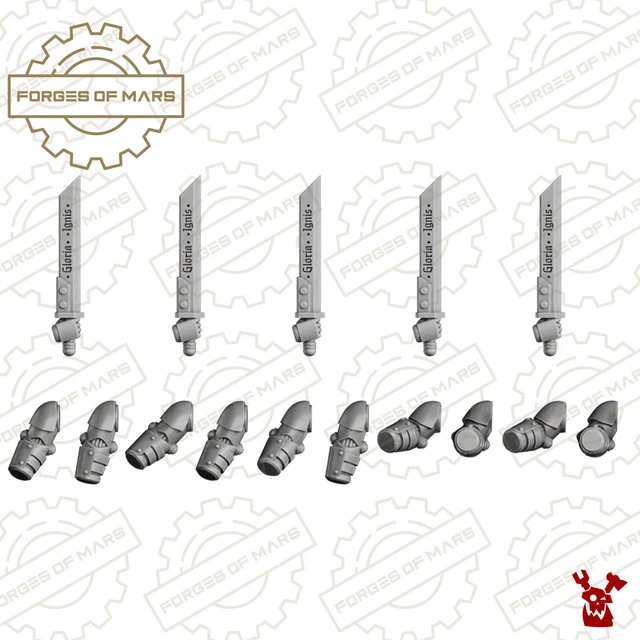 Space Knights Drakes Anvil Wardens Top Decorations - Lot De 10 Pièces Imprimées 3D Artisanalement