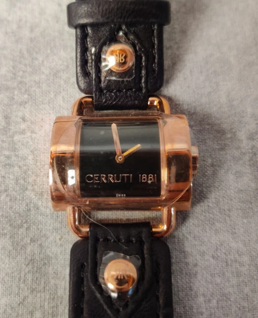 Cerruti 1881 Black Dial / Band Womens Watch