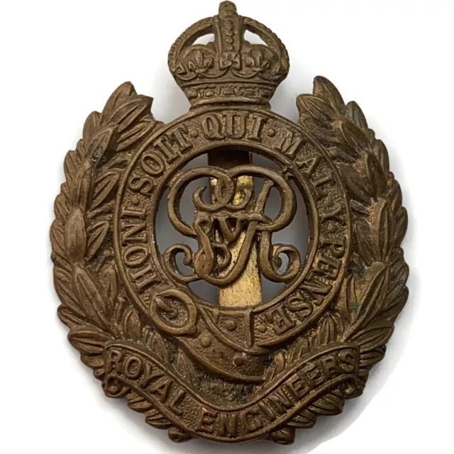 Original WW1 Royal Engineers Corps (George V) Cap Badge