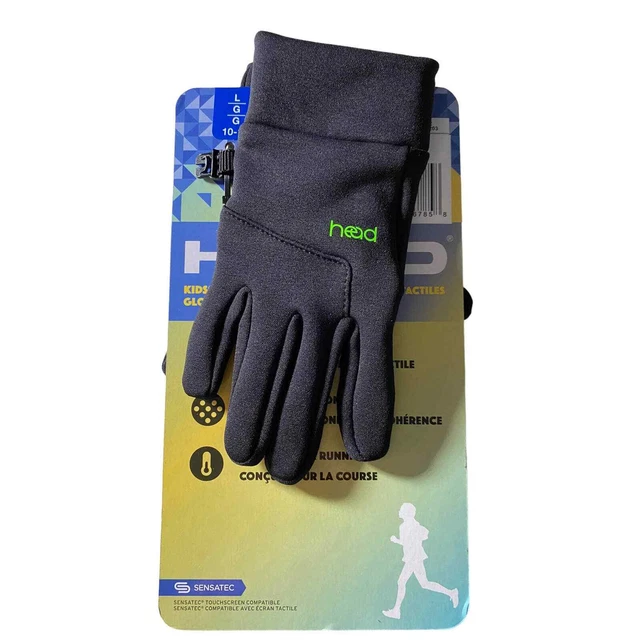 Head Touchscreen Sensatec Kids Gloves Black LARGE 10-14 New with tags