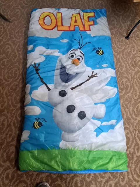 Disney Frozen OLAF Slumber Bag 30"x54" Bonus Backpack Carry Bag