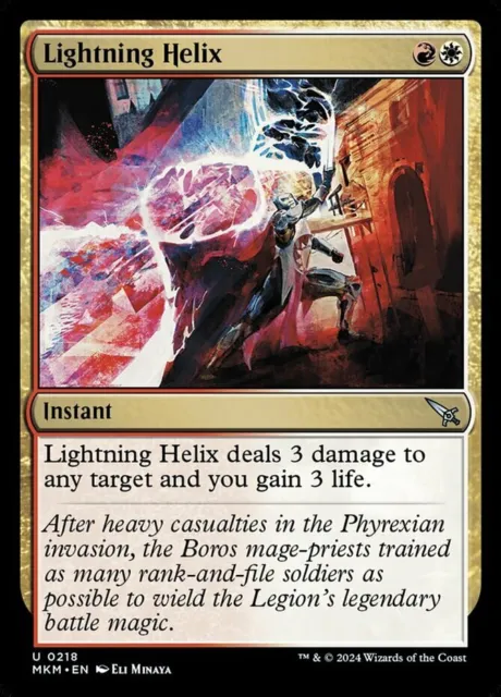 x4 Lightning Helix U MTG Murders at Karlov Manor M/NM, English